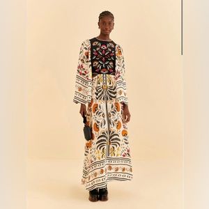 FARM Rio | Dresses | Farm Rio Sand Palms Paradise Embroidered Cut Out ...